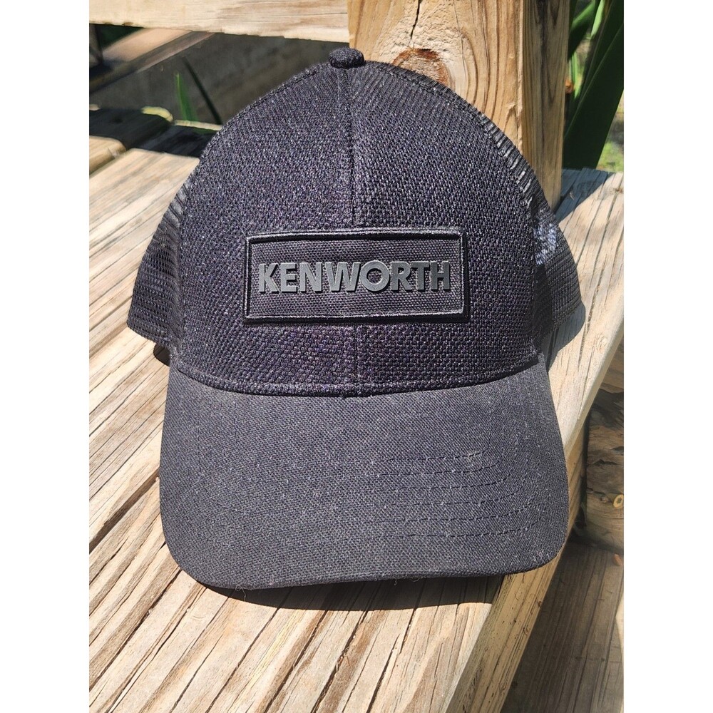 Kenworth KW Trucks Motors Blackout Mesh Snap Back Trucker Cap/Hat